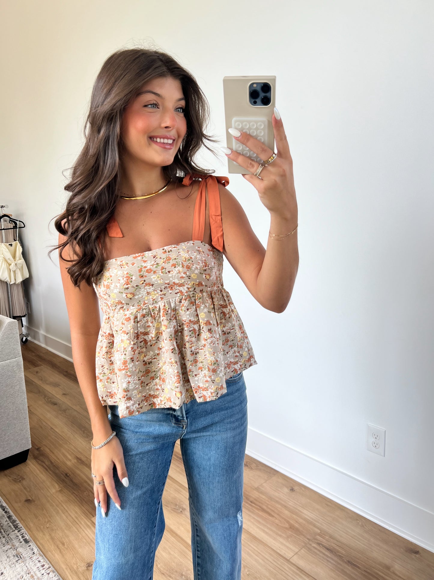 Fall Floral Baby Doll Top