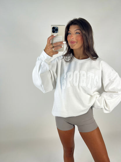 SPORTS Puff Cream Sweatshirt