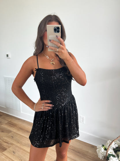 Drama Sequin Mini Dress