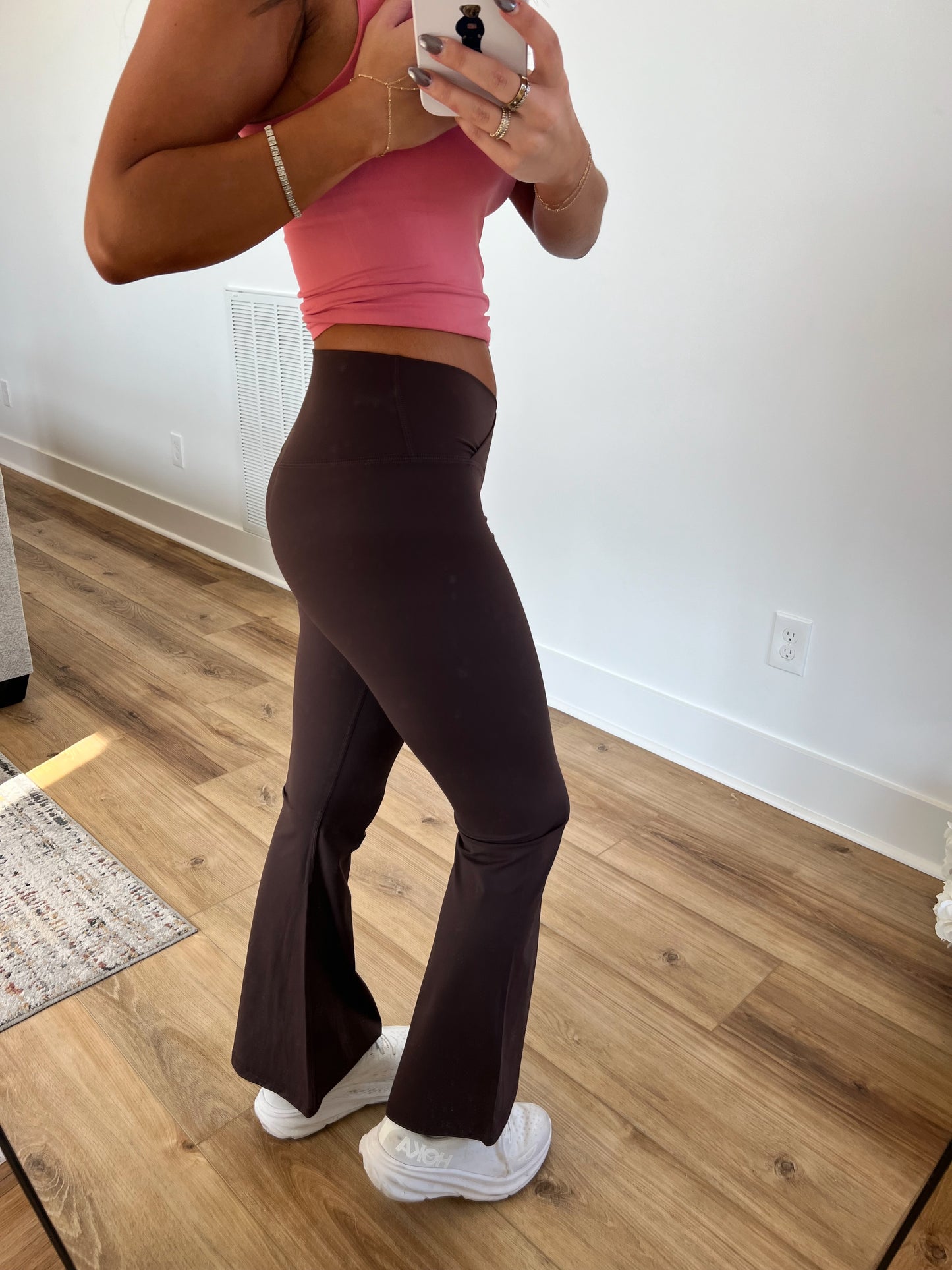 Brown Crossover Leggings