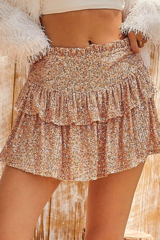 (Sequin) Ruffle Sequin Skort