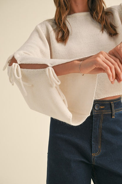 Ivory Madelyn Bow Sweater (PRE-ORDER/Restock)