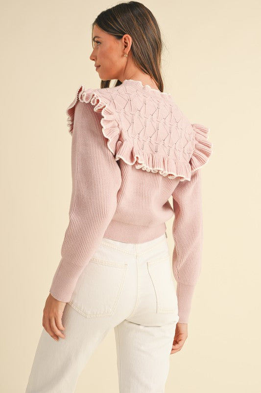 Pink Ballerina Bow Sweater Top