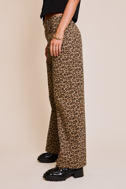 Cheetah Straight Leg Jeans