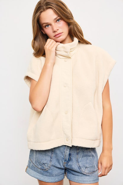 Cozy Soft Sweater Vest (Cream)