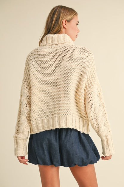 Chunky Knit Turtle Neck Swearer