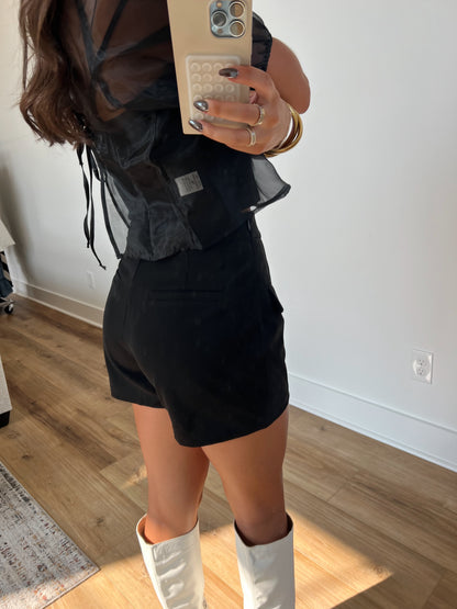 Black Pocket Skort