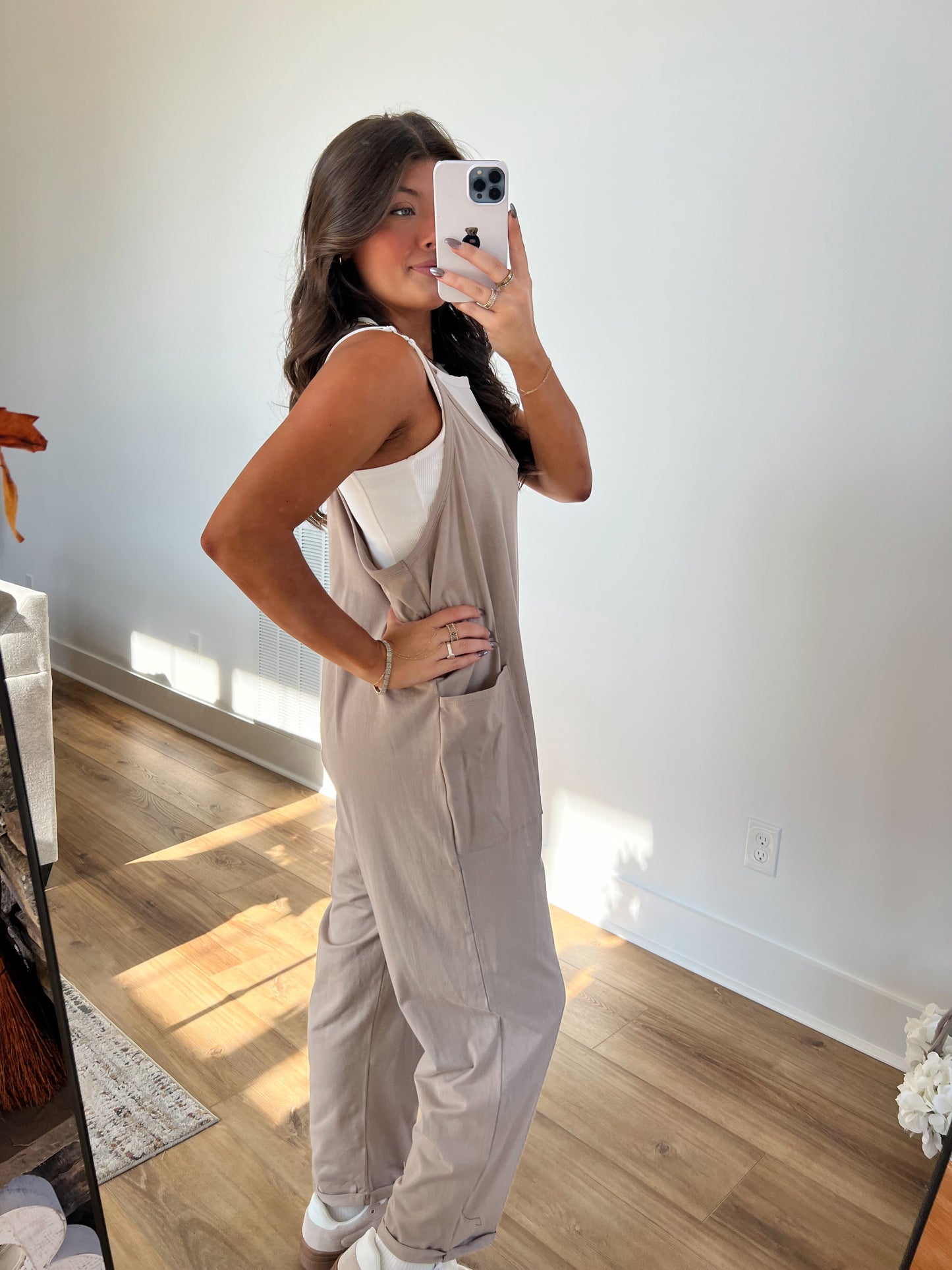 Tan Pocket Jumpsuit