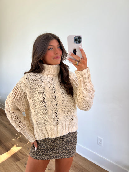 Chunky Knit Turtle Neck Swearer