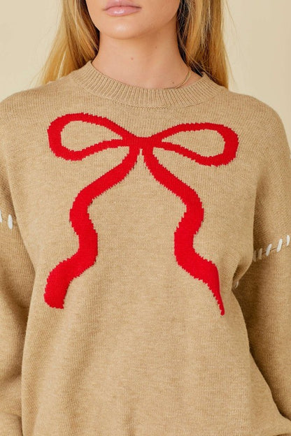 Ribbon Knit Sweater Top