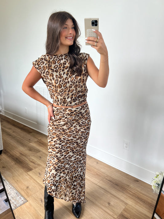 Cheetah Girl Maxi Skirt Set