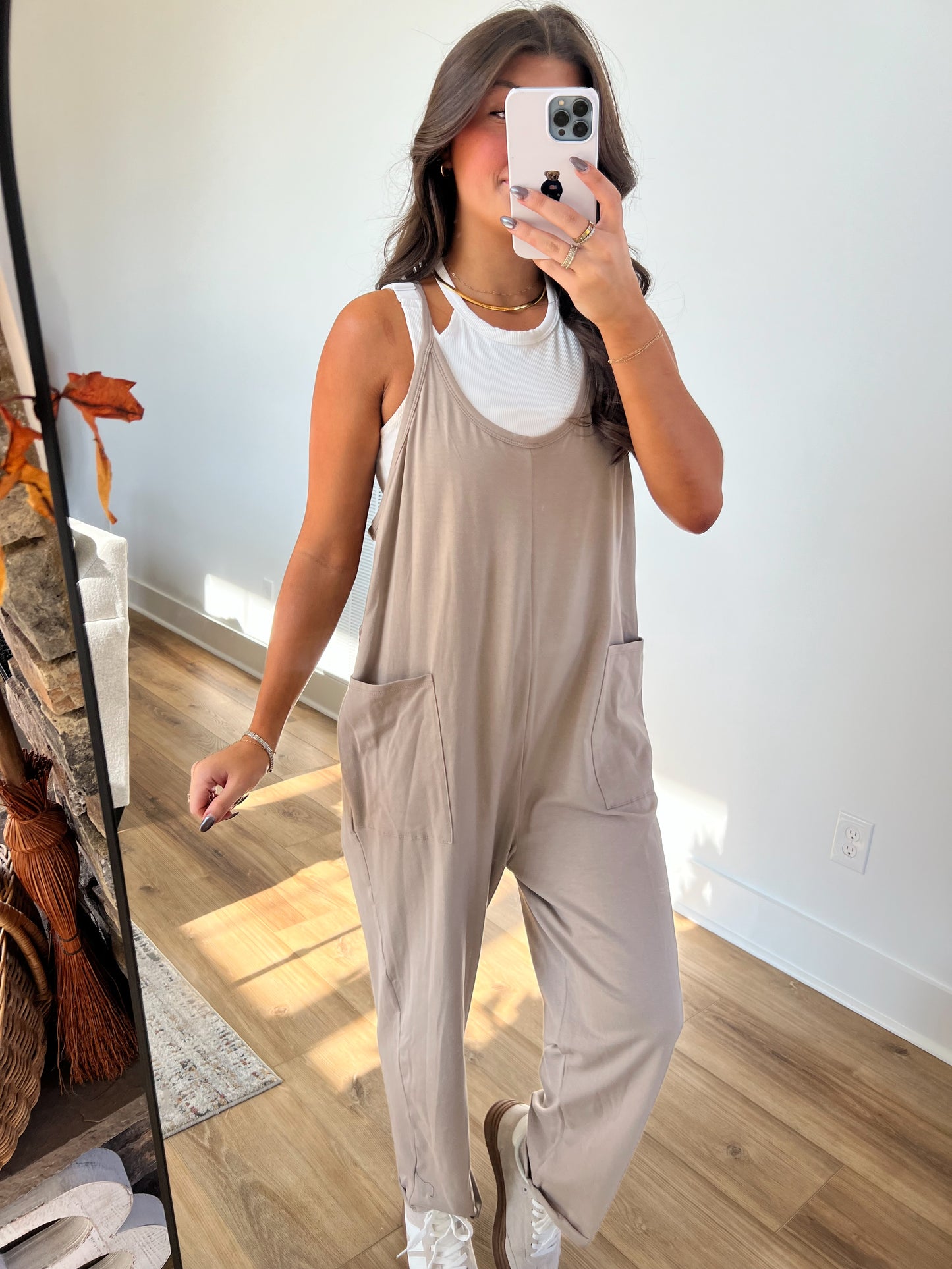 Tan Pocket Jumpsuit