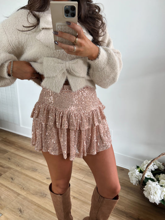 (Sequin) Ruffle Sequin Skort