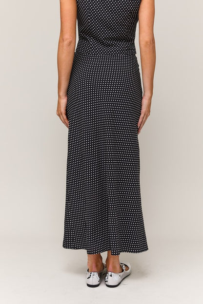 Polka-Dot Tie Top Skirt Set