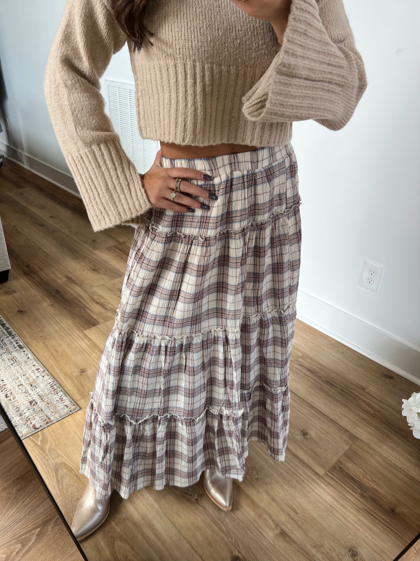 Fall Plaid Maxi Skirt