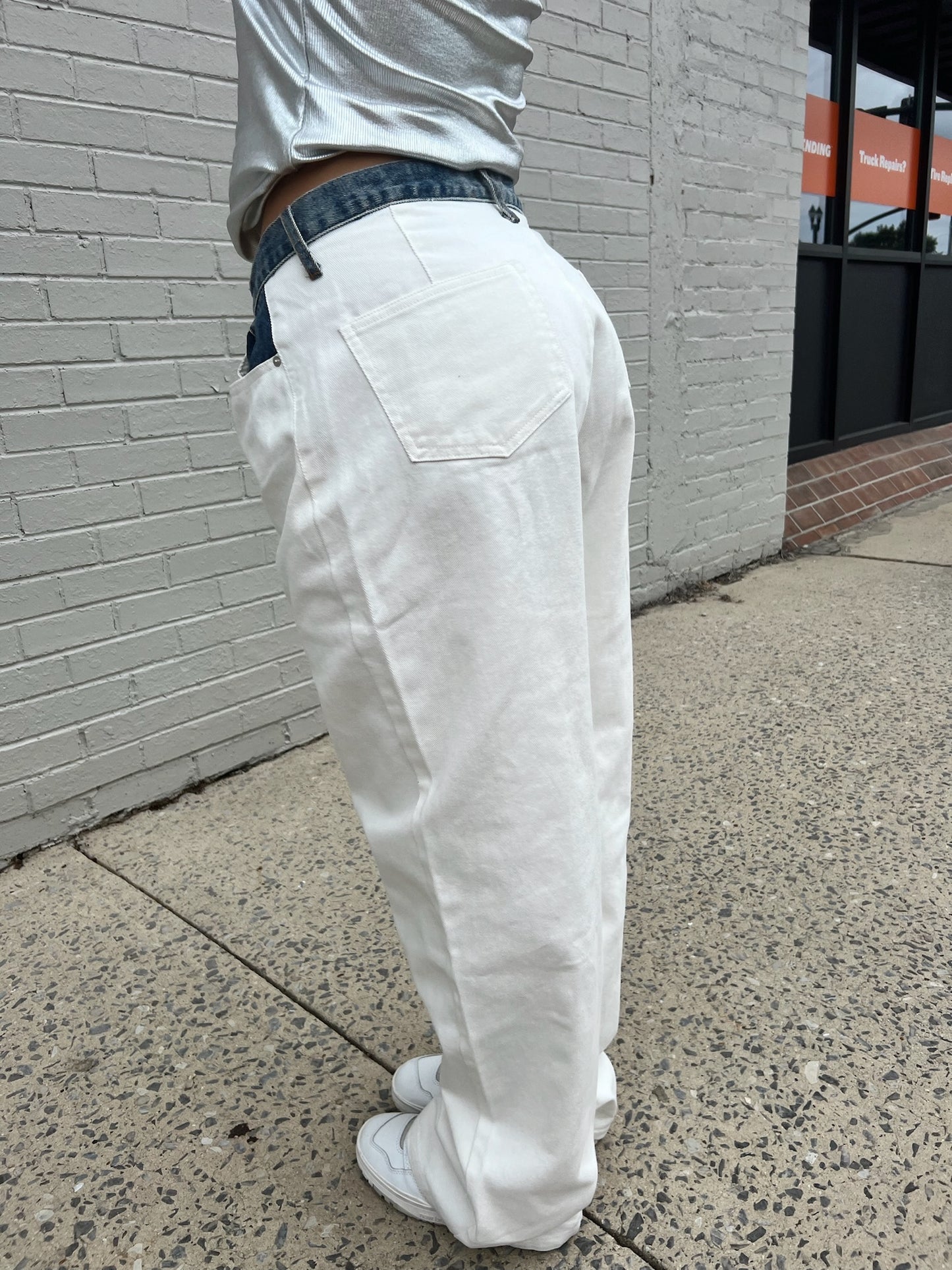 Two Toned Baggy Jeans