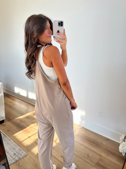 Tan Pocket Jumpsuit