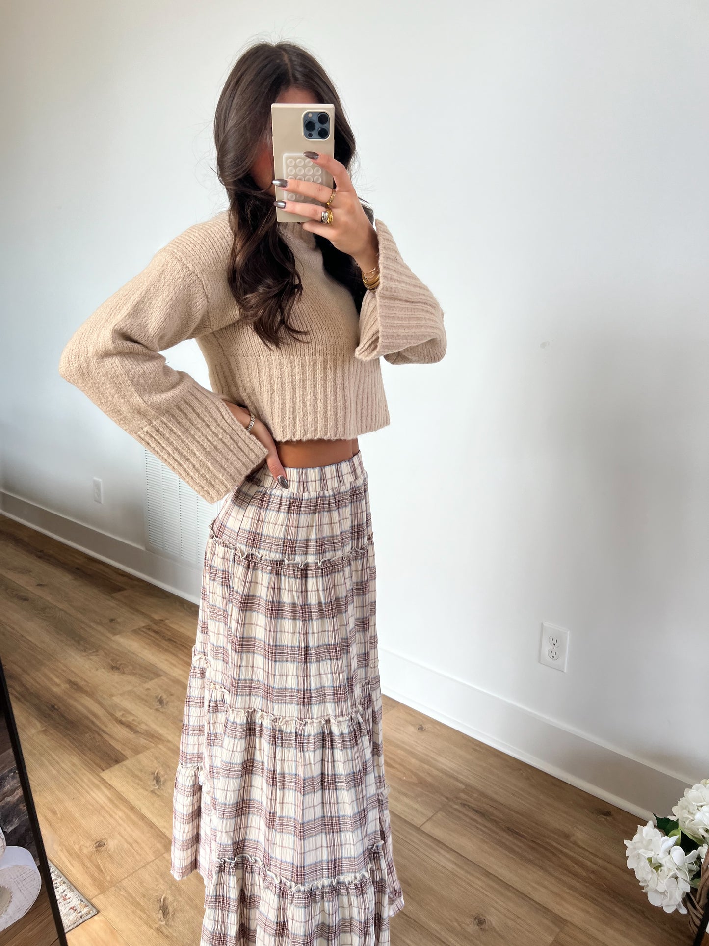 Fall Plaid Maxi Skirt