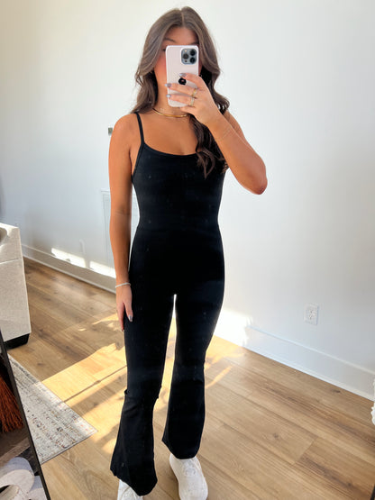 Essential Black Flare Jumpsuit