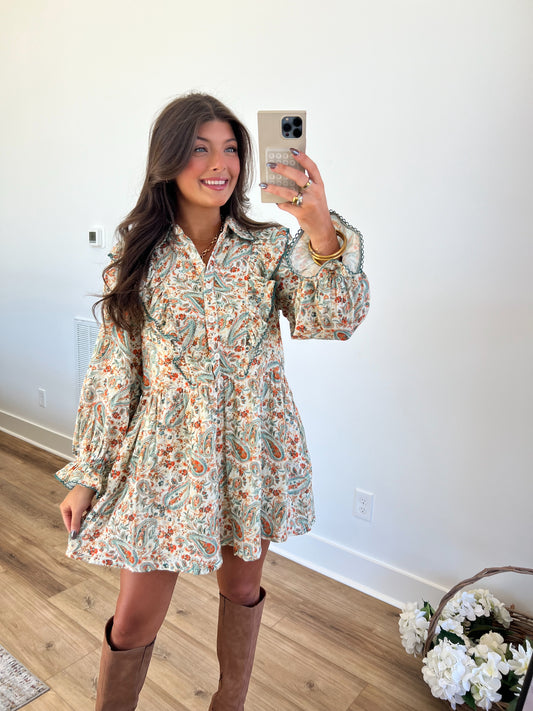 Paisley Babydoll Dress (PRE-ORDER/Restock)