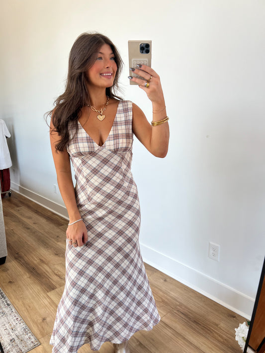 Fall Plaid Maxi Dress