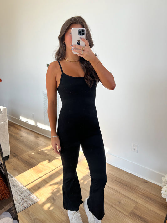 Essential Black Flare Jumpsuit