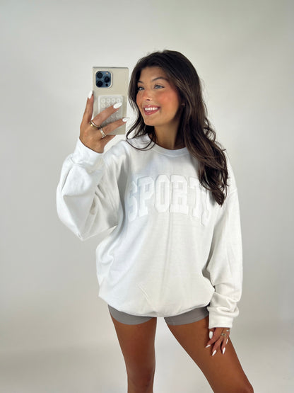 SPORTS Puff Cream Sweatshirt