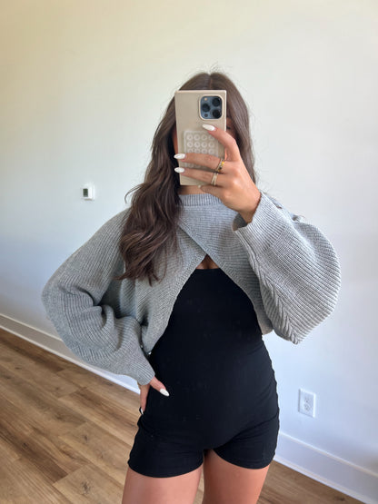 Grey Shaw Sweater Top (Restock)