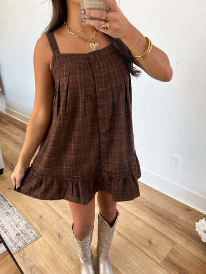 Darling Plaid Babydoll Dress