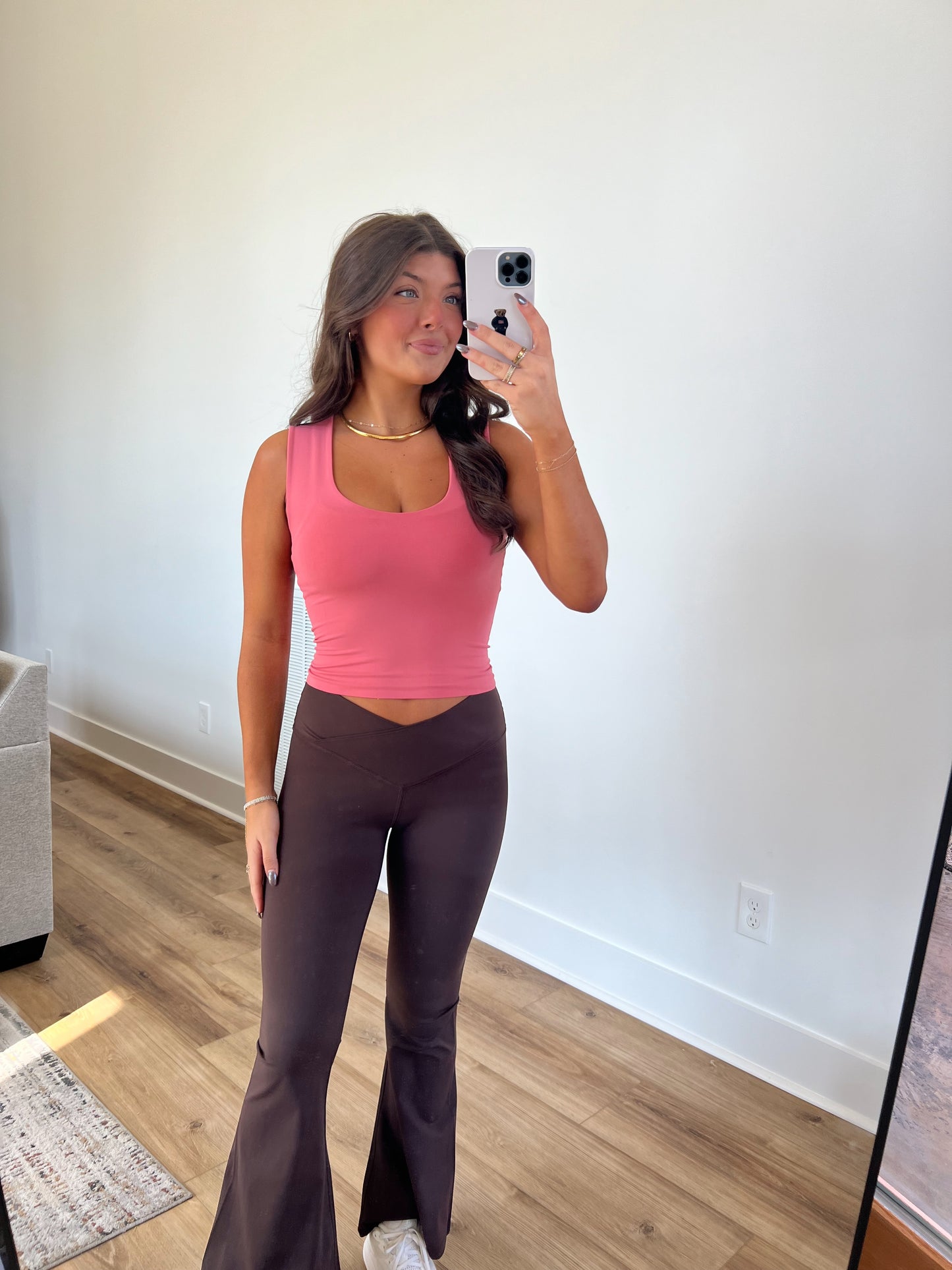 Brown Crossover Leggings