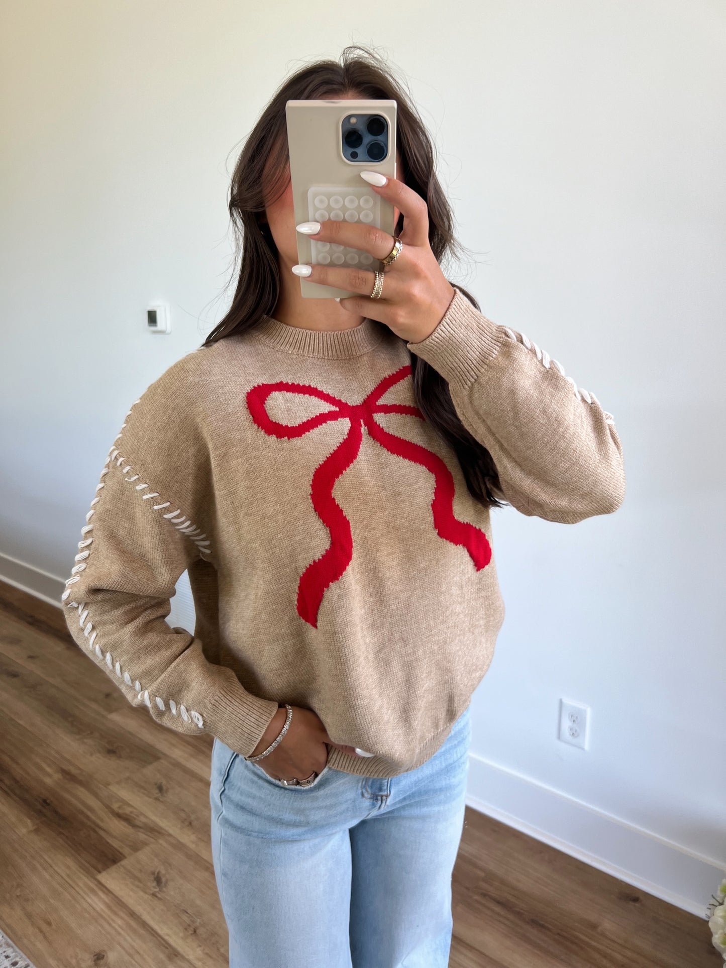 Ribbon Knit Sweater Top