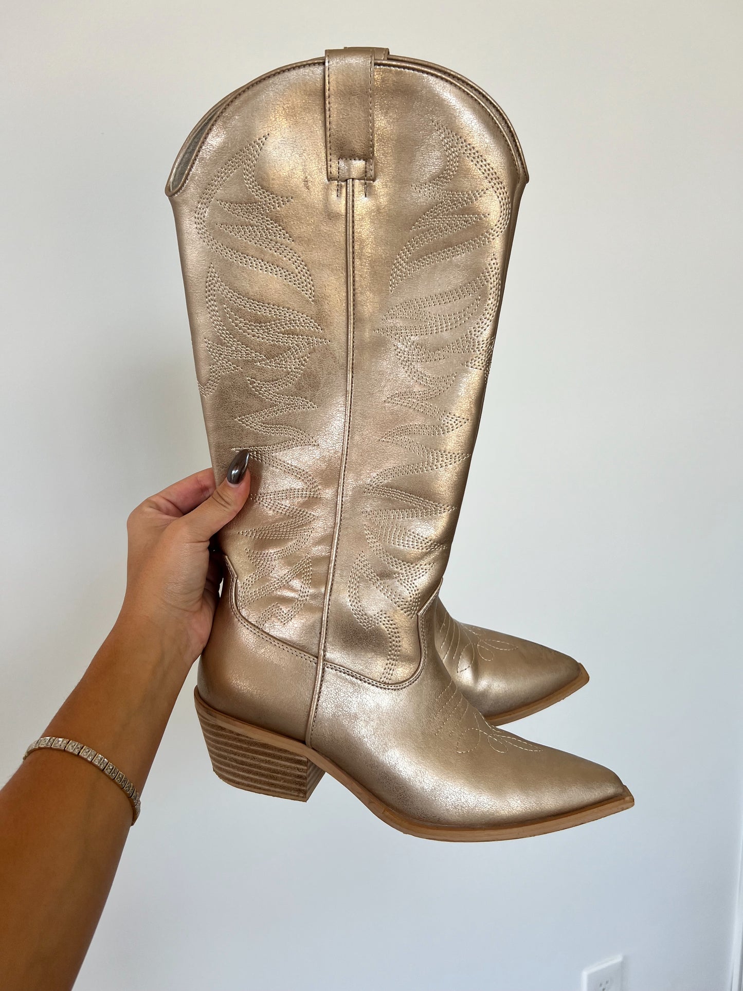 Metallic Gold Cowgirl Boot