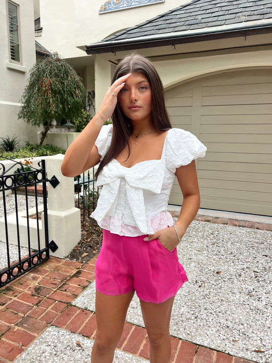 Pink High Waisted Shorts